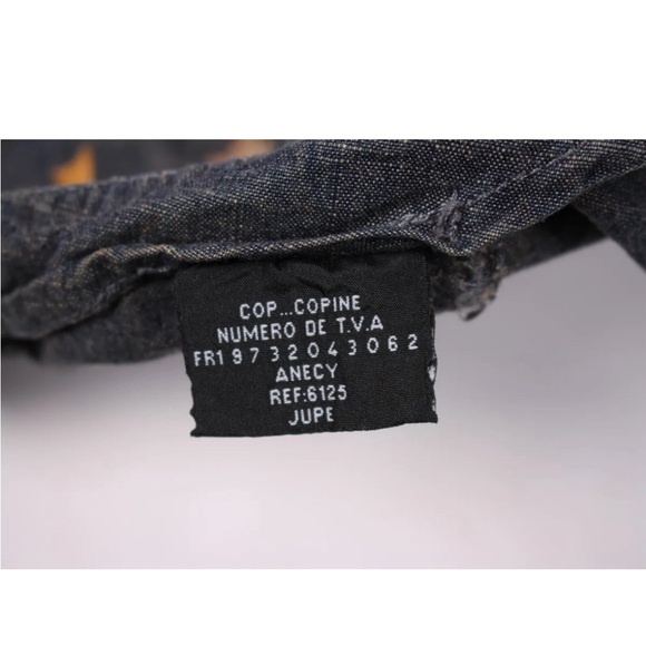 Cop Copine Vintage Y2K Denim Wrap Midi Skirt As Seen On Bella Hadid size Medium - Picture 15 of 16